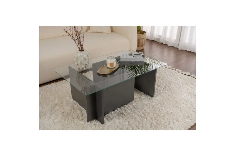 Soffbord Haruto Antracit - Antracit - Möbler - Vardagsrum - Soffbord & vardagsrumsbord - Soffbord