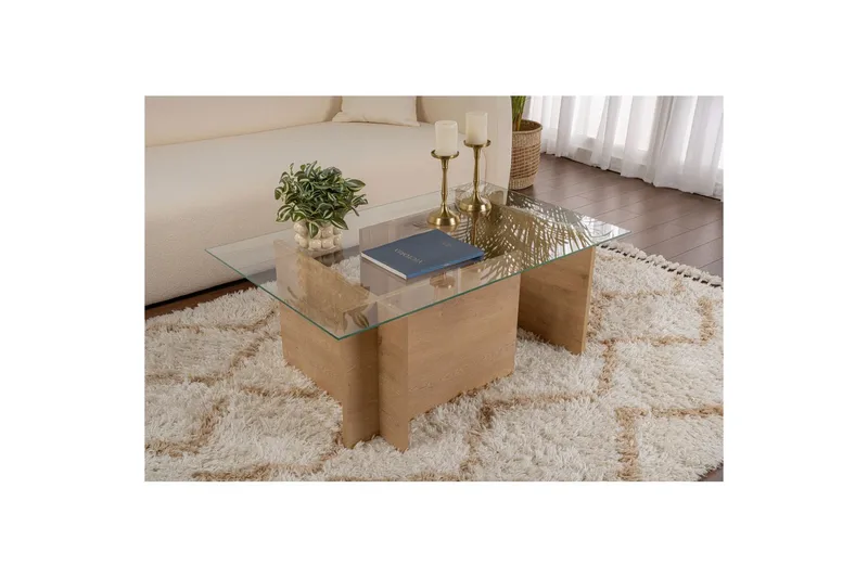 Soffbord Haruto Honey Oak - Honey Oak - Möbler - Vardagsrum - Soffbord & vardagsrumsbord - Soffbord