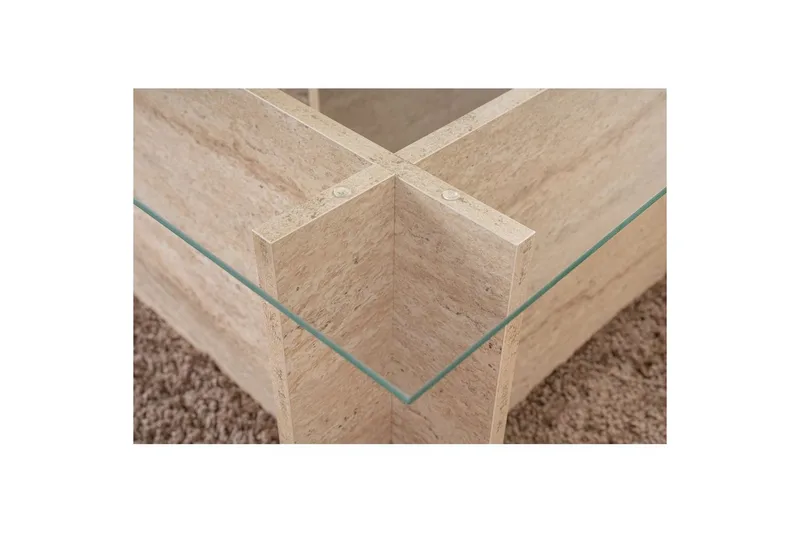 Soffbord Haruto Travertin - Travertin - Möbler - Vardagsrum - Soffbord & vardagsrumsbord - Soffbord