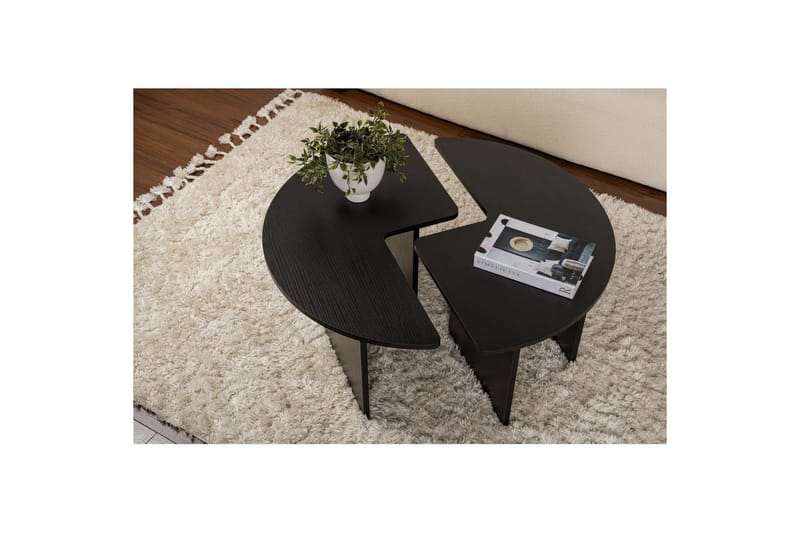 Soffbord Haruya Trä Svart - Trä Svart - Möbler - Vardagsrum - Soffbord & vardagsrumsbord - Satsbord