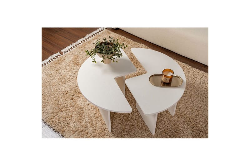 Soffbord Haruya Trä Vit - Trä Vit - Möbler - Vardagsrum - Soffbord & vardagsrumsbord - Satsbord