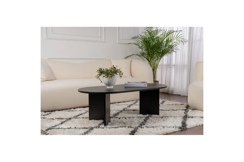 Soffbord Hasina Trä Svart - Trä Svart - Möbler - Vardagsrum - Soffbord & vardagsrumsbord - Soffbord
