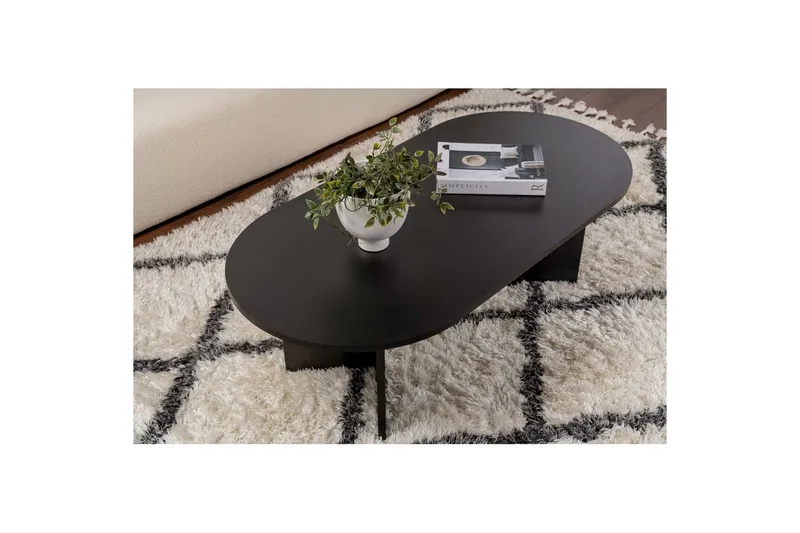 Soffbord Hasina Trä Svart - Trä Svart - Möbler - Vardagsrum - Soffbord & vardagsrumsbord - Soffbord