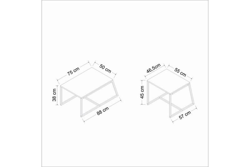 Soffbord Hebamal Travertin - Natur - Möbler - Vardagsrum - Soffbord & vardagsrumsbord - Satsbord