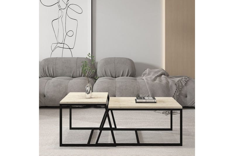 Soffbord Hebamal Travertin - Natur - Möbler - Vardagsrum - Soffbord & vardagsrumsbord - Satsbord