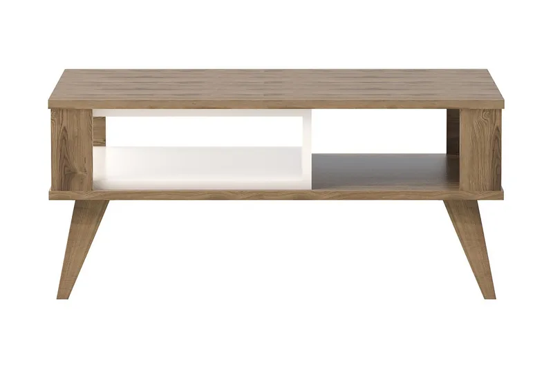 Hejde Soffbord 90 cm med Förvaring Hylla - Brun/Vit - Möbler - Vardagsrum - Soffbord & vardagsrumsbord - Soffbord