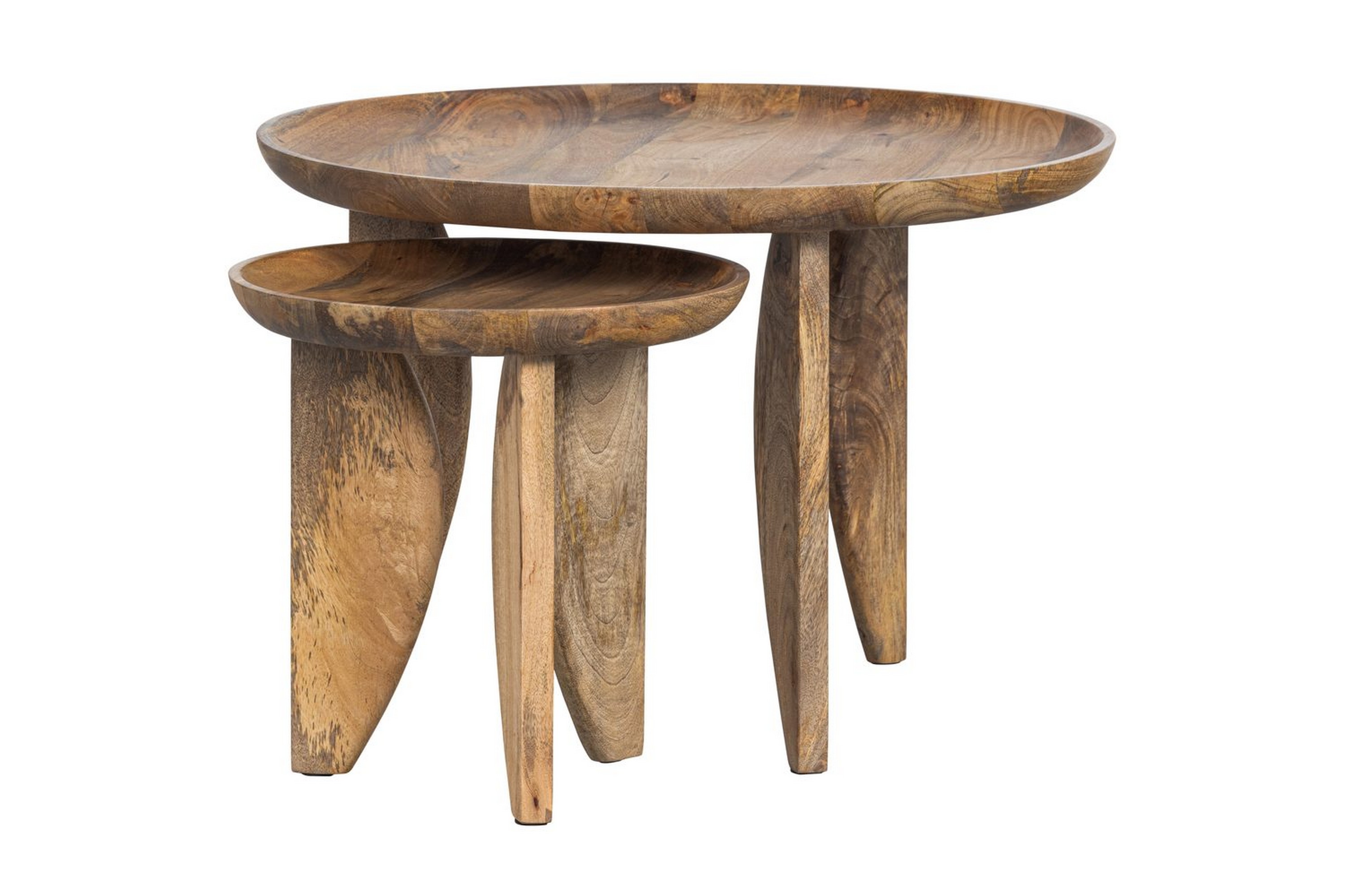 soffbord höga klackar set om 2 - naturell