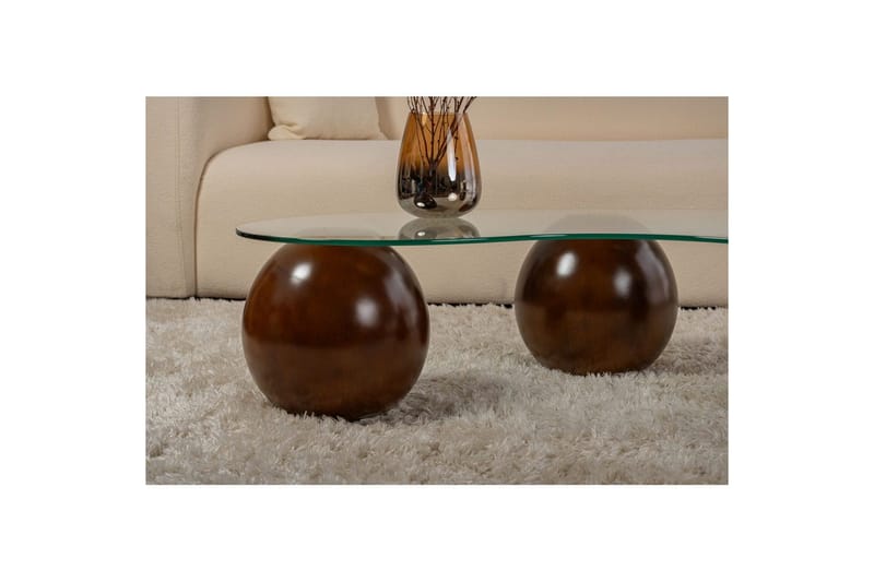 Soffbord Homitis Soffbord Jaromere Valnöt / Transparent Medium Colored Wood,Flerfärgad