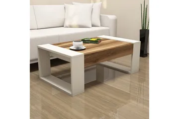 Hommaz Soffbord 102 cm - Valnötsbrun/Krämvit - Möbler - Vardagsrum - Soffbord & vardagsrumsbord - Soffbord