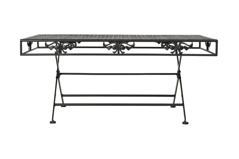 Hopfällbart soffbord vintage stil metall 100x50x45 cm svart - Svart - Möbler - Vardagsrum - Soffbord & vardagsrumsbord - Soffbord