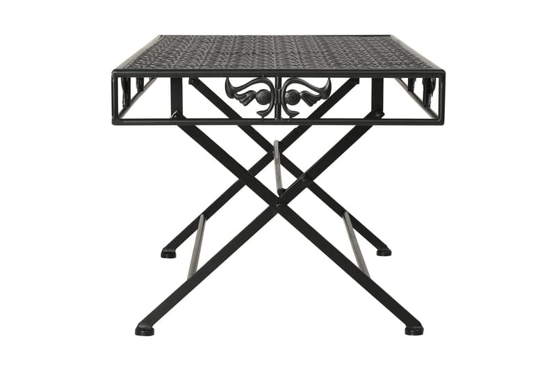 Hopfällbart soffbord vintage stil metall 100x50x45 cm svart - Svart - Möbler - Vardagsrum - Soffbord & vardagsrumsbord - Soffbord