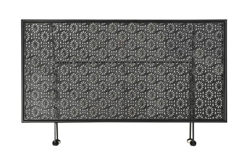 Hopfällbart soffbord vintage stil metall 100x50x45 cm svart - Svart - Soffbord - Bord