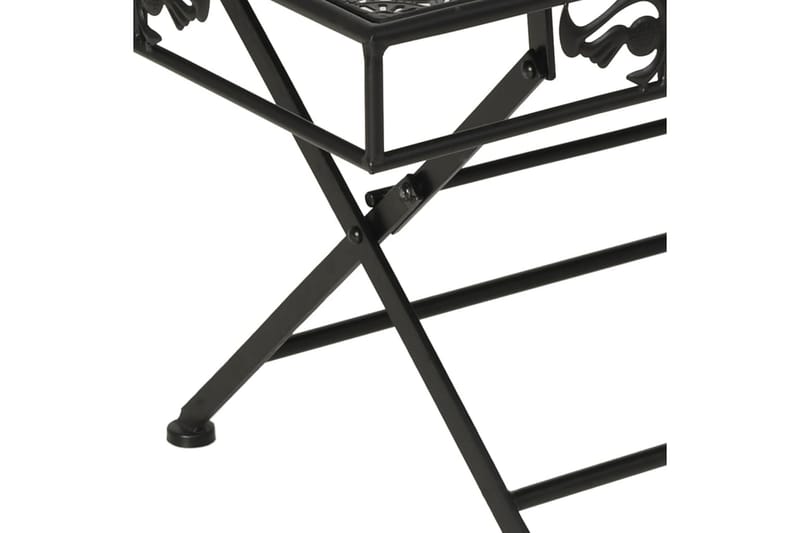 Hopfällbart soffbord vintage stil metall 100x50x45 cm svart - Svart - Möbler - Vardagsrum - Soffbord & vardagsrumsbord - Soffbord