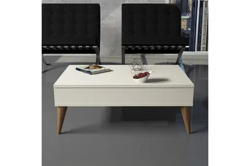 Hoptrup Soffbord 90 cm med Förvaring Hylla - Krämvit/Natur - Möbler - Vardagsrum - Soffbord & vardagsrumsbord - Soffbord