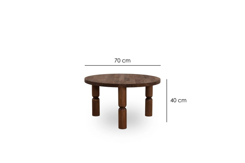 Ida Soffbord 70 cm - Valnöt - Möbler - Vardagsrum - Soffbord & vardagsrumsbord - Soffbord