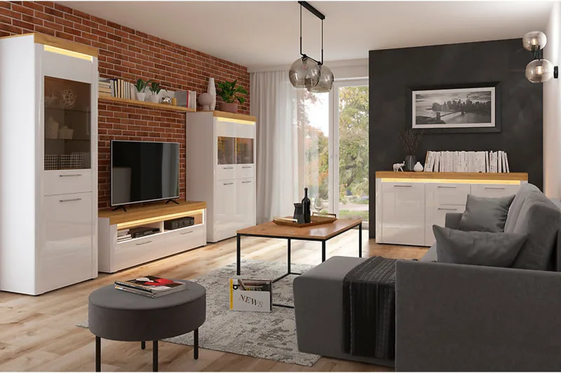 Illaso Soffbord 100 cm - Ekfärg/Svart - Möbler - Vardagsrum - Soffbord & vardagsrumsbord - Soffbord