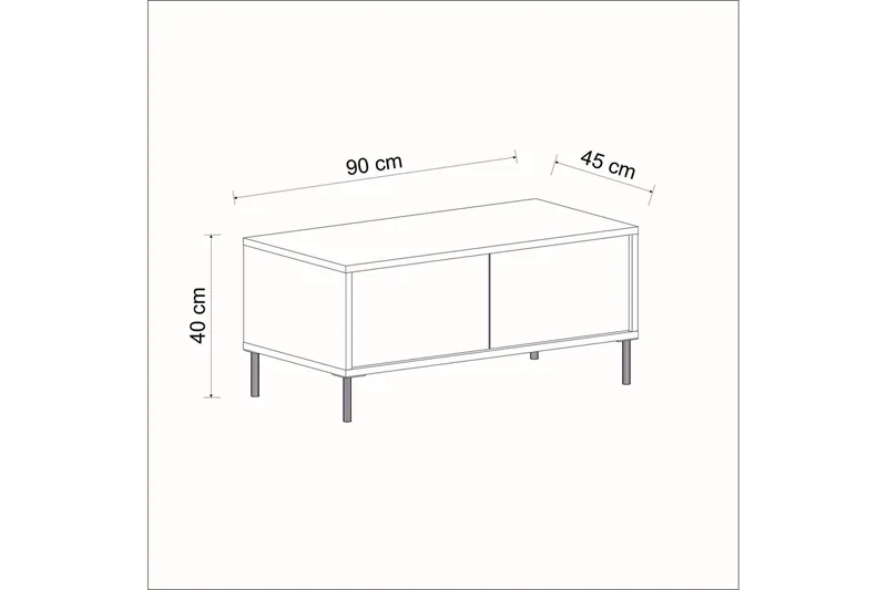 Imaj Soffbord 90 cm - Vit - Möbler - Vardagsrum - Soffbord & vardagsrumsbord - Soffbord