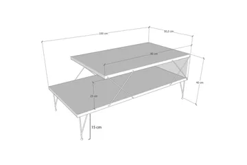 Jaennis Soffbord 100 cm - Natur/Svart - Möbler - Vardagsrum - Soffbord & vardagsrumsbord - Soffbord