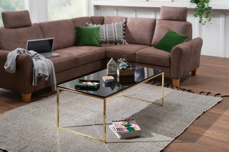 Jaise Soffbord 120 cm - Svart/Guld - Möbler - Vardagsrum - Soffbord & vardagsrumsbord - Soffbord