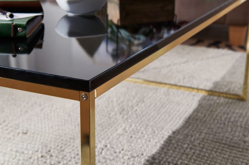 Jaise Soffbord 120 cm - Svart/Guld - Möbler - Vardagsrum - Soffbord & vardagsrumsbord - Soffbord