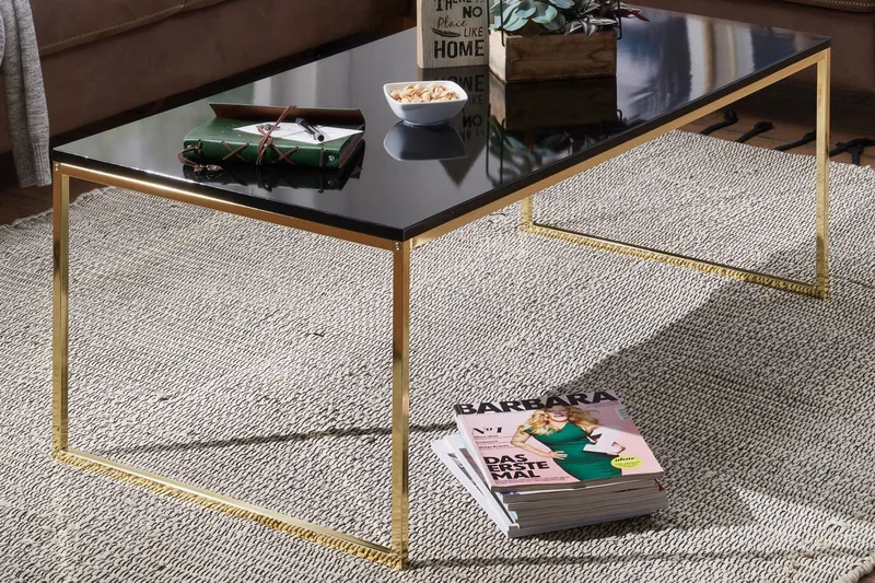 Jaise Soffbord 120 cm - Svart/Guld - Möbler - Vardagsrum - Soffbord & vardagsrumsbord - Soffbord