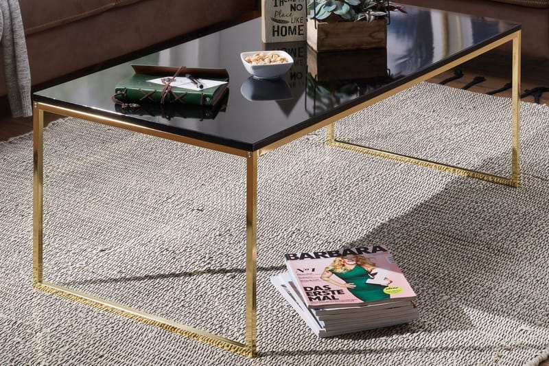 Jaise Soffbord 120 cm - Svart/Guld - Möbler - Vardagsrum - Soffbord & vardagsrumsbord - Soffbord
