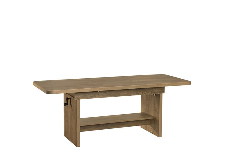 JANKI Soffbord 116 cm Höj- och Sänkbar Förvaring Hylla Beige - Beige/Grå - Möbler - Vardagsrum - Soffbord & vardagsrumsbord - Soffbord