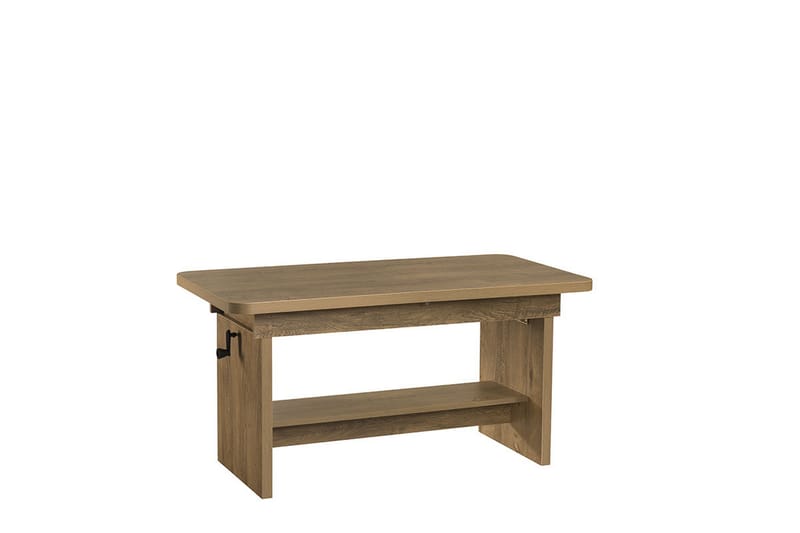 JANKI Soffbord 116 cm Höj- och Sänkbar Förvaring Hylla Beige - Beige/Grå - Möbler - Vardagsrum - Soffbord & vardagsrumsbord - Soffbord