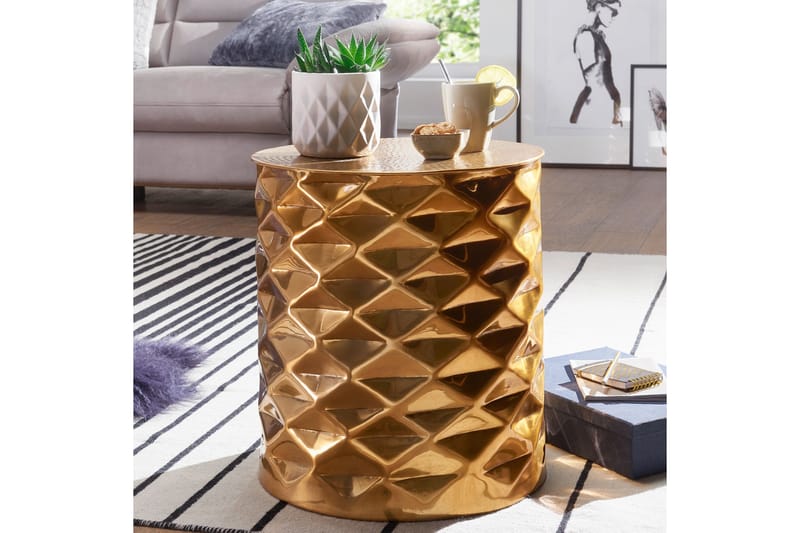 JARLEN Soffbord 44 cm Runt Guld - Möbler - Vardagsrum - Soffbord & vardagsrumsbord - Soffbord