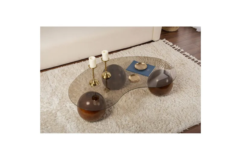 Soffbord Jaromere Valnöt / Bronse - Valnöt / Bronse - Möbler - Vardagsrum - Soffbord & vardagsrumsbord - Soffbord