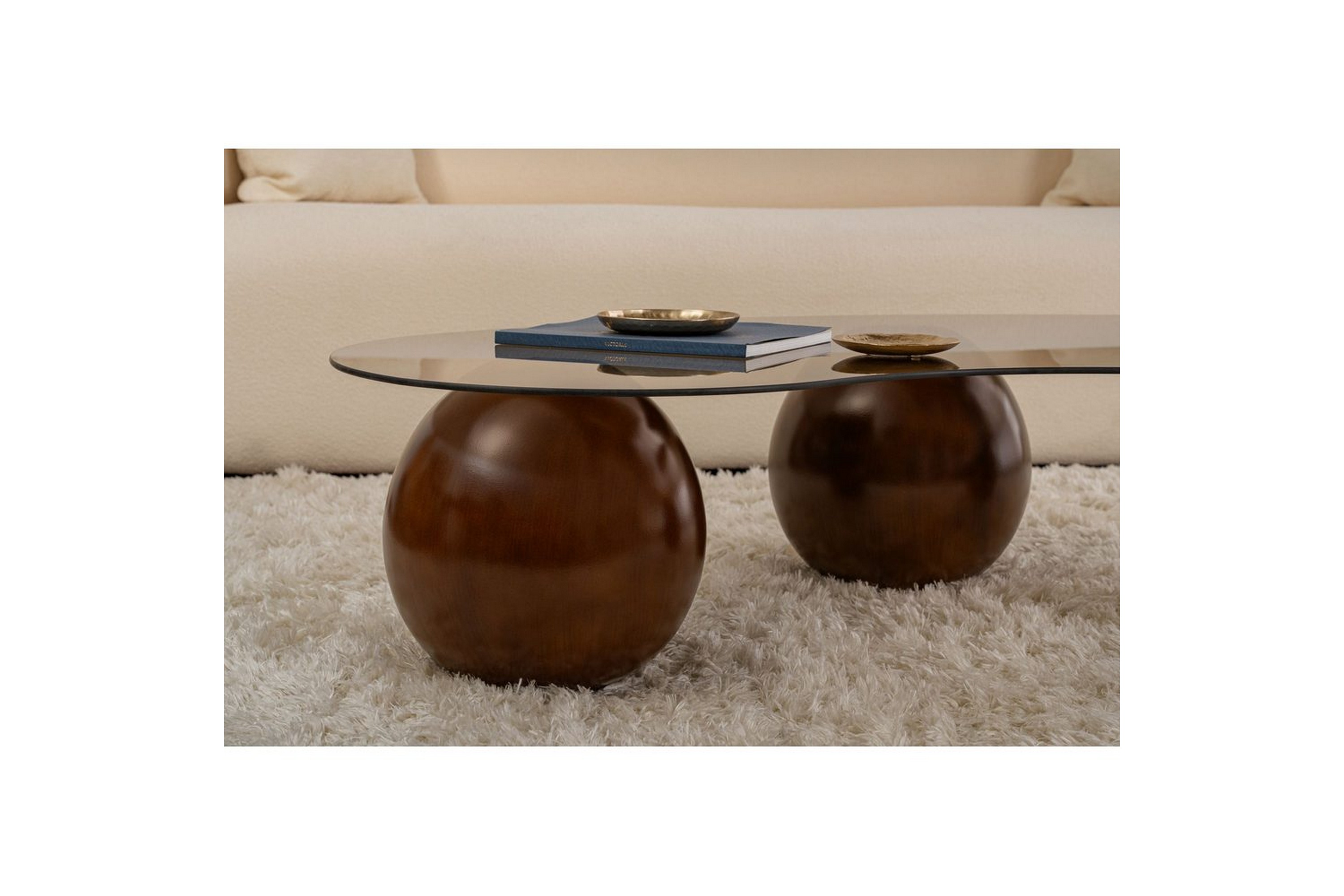 soffbord jaromere valnöt / bronse - valnöt / bronse