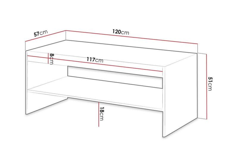 Juniskär Soffbord 57 cm Svart - Grå - Möbler - Vardagsrum - Soffbord & vardagsrumsbord - Soffbord