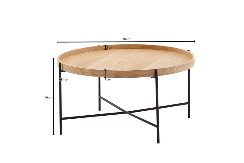 KACHOUR Soffbord 78 cm Rund Natur - Möbler - Vardagsrum - Soffbord & vardagsrumsbord - Soffbord