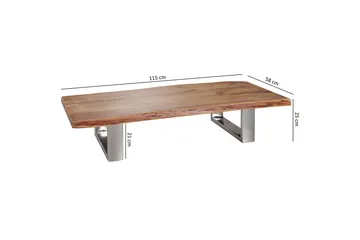 Kaiya Soffbord 115 cm - Akacia/krom - Möbler - Vardagsrum - Soffbord & vardagsrumsbord - Soffbord