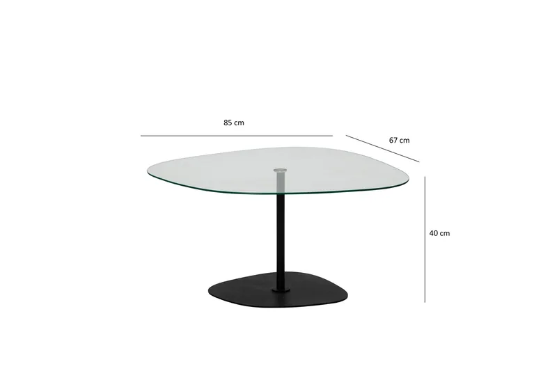 Karamea Soffbord 85 cm - Svart - Möbler - Vardagsrum - Soffbord & vardagsrumsbord - Soffbord
