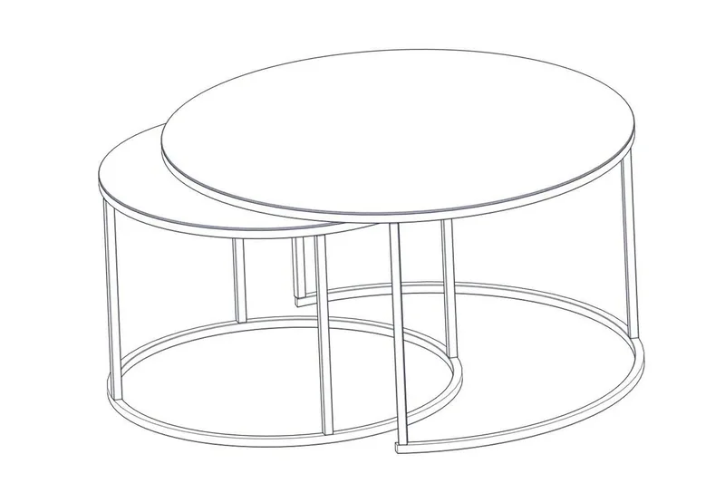 Kashiwa Soffbord 60 cm - Svart - Möbler - Vardagsrum - Soffbord & vardagsrumsbord - Satsbord