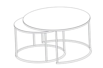 Kashiwa Soffbord 60 cm - Svart - Möbler - Vardagsrum - Soffbord & vardagsrumsbord - Satsbord