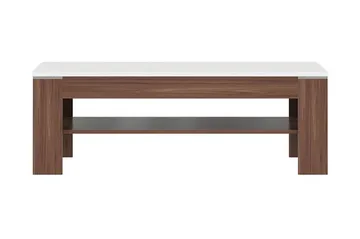 Keoisha Soffbord 120 cm med Förvaring Hylla - Valnötsbrun/Vit - Möbler - Vardagsrum - Soffbord & vardagsrumsbord - Soffbord