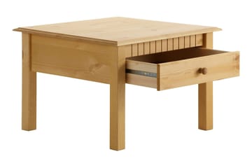 Kersey 60 cm Kvadratiskt Soffbord med Lådor i Furu - Brun - Möbler - Vardagsrum - Soffbord & vardagsrumsbord - Soffbord