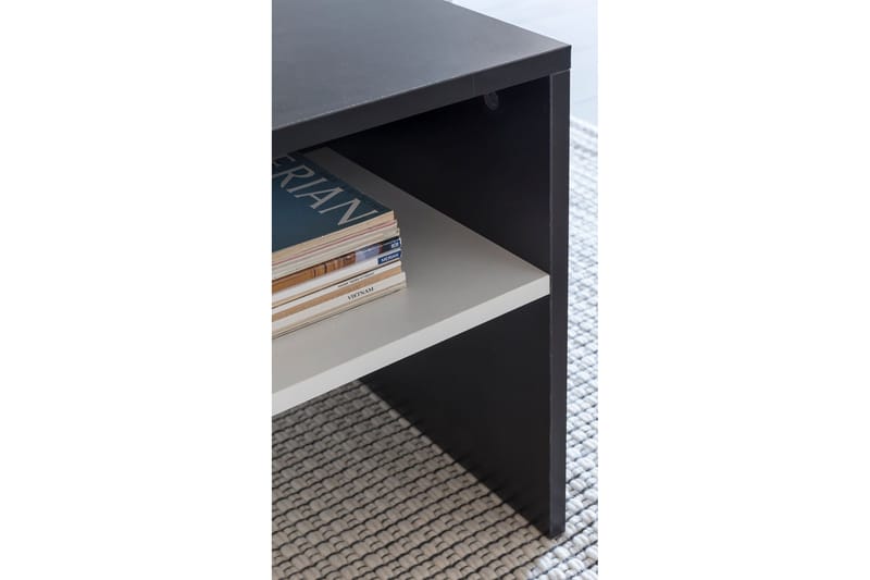 Ketchum Soffbord 90 cm med Förvaring Hylla - Svart/Vit - Möbler - Vardagsrum - Soffbord & vardagsrumsbord - Soffbord