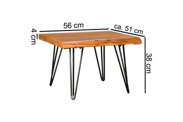 Kezia Soffbord 56 cm - Massivt Trä/Svart - Möbler - Vardagsrum - Soffbord & vardagsrumsbord - Soffbord