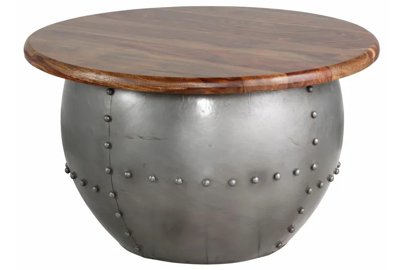 Khalsa Soffbord 75 cm Runt - Mangoträ/Valnötsbrun - Möbler - Vardagsrum - Soffbord & vardagsrumsbord - Soffbord