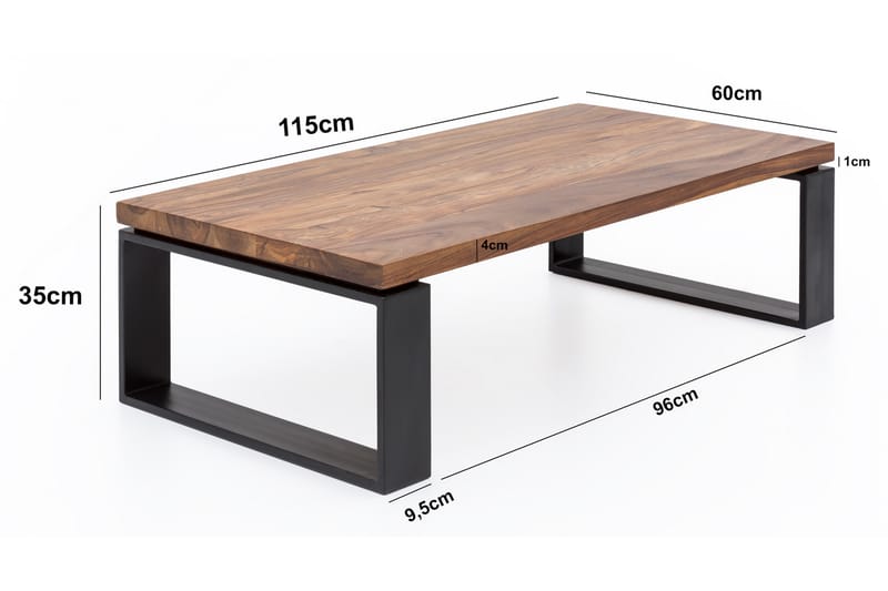 KIMMYA Soffbord 115 cm Brun - Möbler - Vardagsrum - Soffbord & vardagsrumsbord - Soffbord