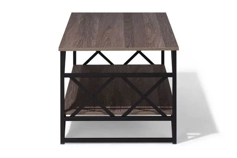 Kindertofte Soffbord 120 cm med Förvaring Hylla - Brungrå - Möbler - Vardagsrum - Soffbord & vardagsrumsbord - Soffbord