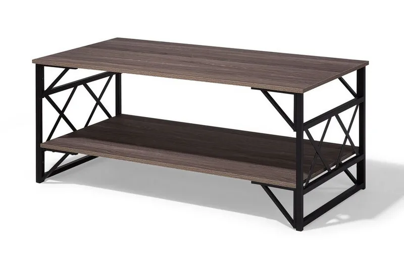 Kindertofte Soffbord 120 cm med Förvaring Hylla - Brungrå - Möbler - Vardagsrum - Soffbord & vardagsrumsbord - Soffbord