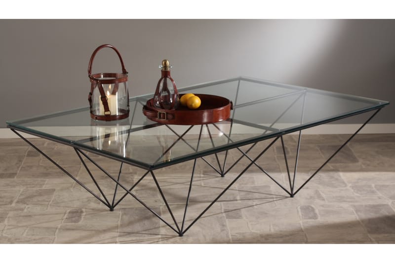 KINGSTON Soffbord 140 cm Svart/Glas - AG Home & Light - Bord - Soffbord