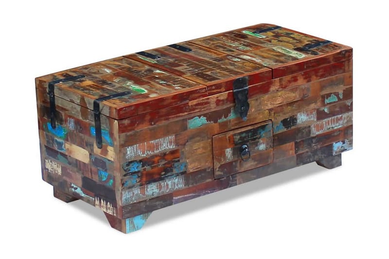 Kistbord massivt återvunnet trä 80x40x35 cm - Brun - Soffbord - Bord