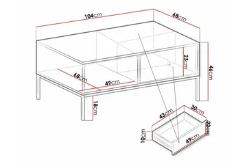 Klinkerville Soffbord 68,1 cm - Vit - Möbler - Vardagsrum - Soffbord & vardagsrumsbord - Soffbord