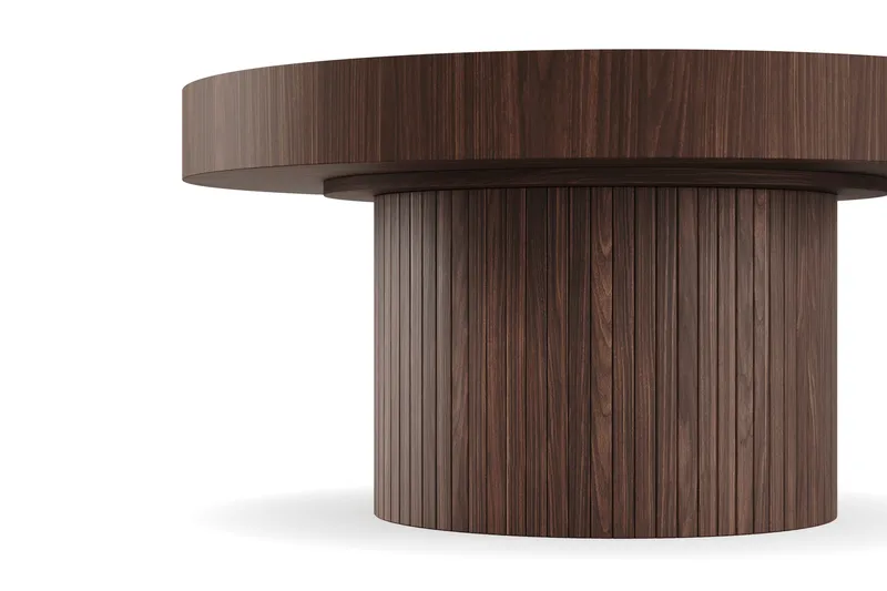 Kopparbo Runt Soffbord 90 cm - Valnöt / Trä / Mörkbrunt - Möbler - Vardagsrum - Soffbord & vardagsrumsbord - Soffbord