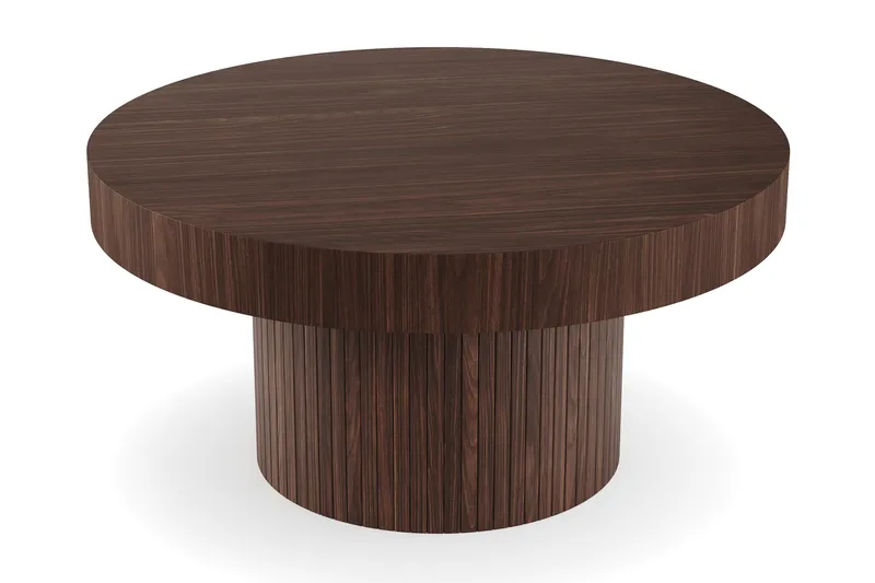 Kopparbo Runt Soffbord 90 cm - Valnöt / Trä / Mörkbrunt - Möbler - Vardagsrum - Soffbord & vardagsrumsbord - Soffbord